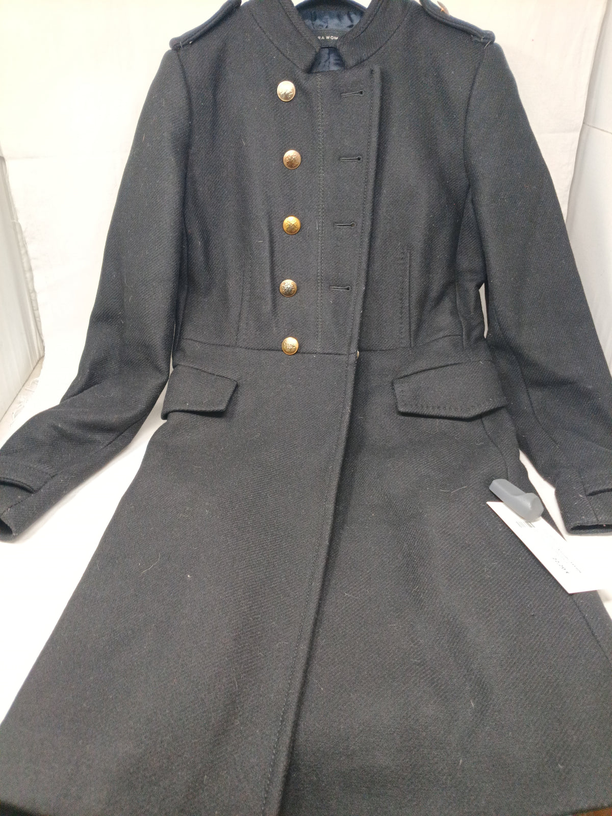 Zara Cappotto In Lana Nero S