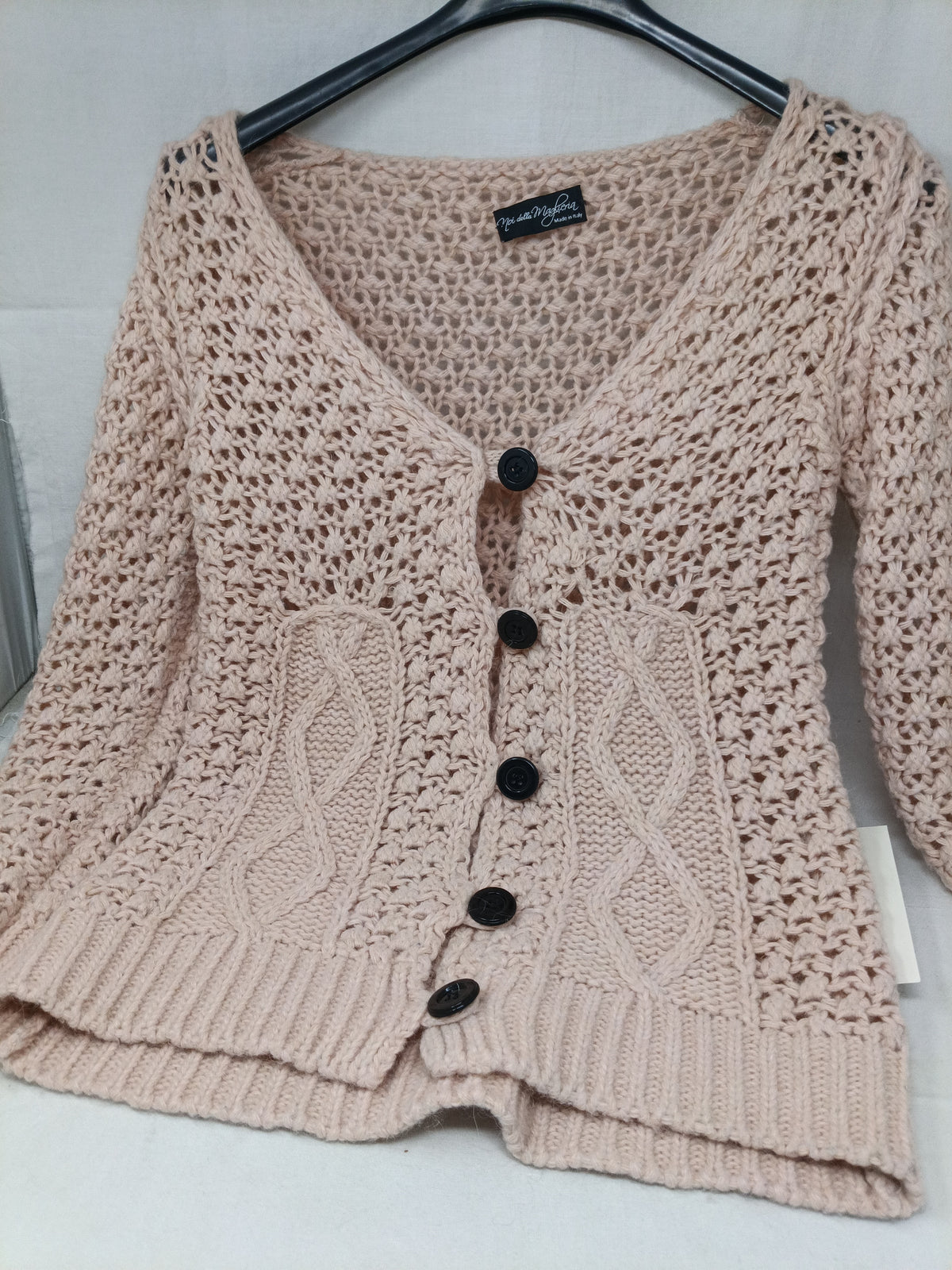 Cardigan In Lana Rosa M