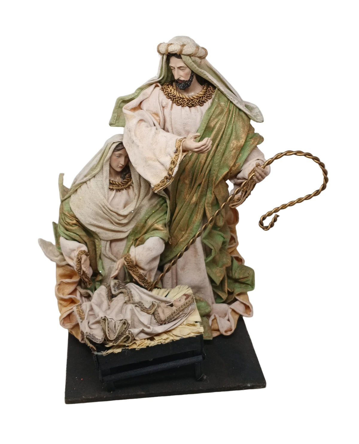 Natale Flora Natività Resina/tessuto/legno H 40cm