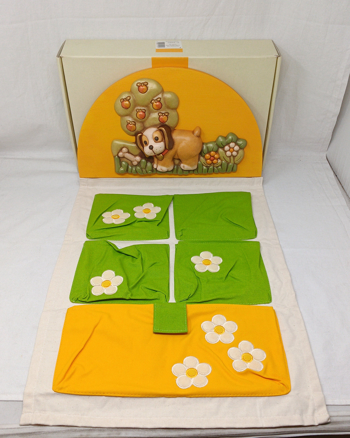 Thun Organizer Da Parete Stoffa/ceramica Effige Cane Con Scatola