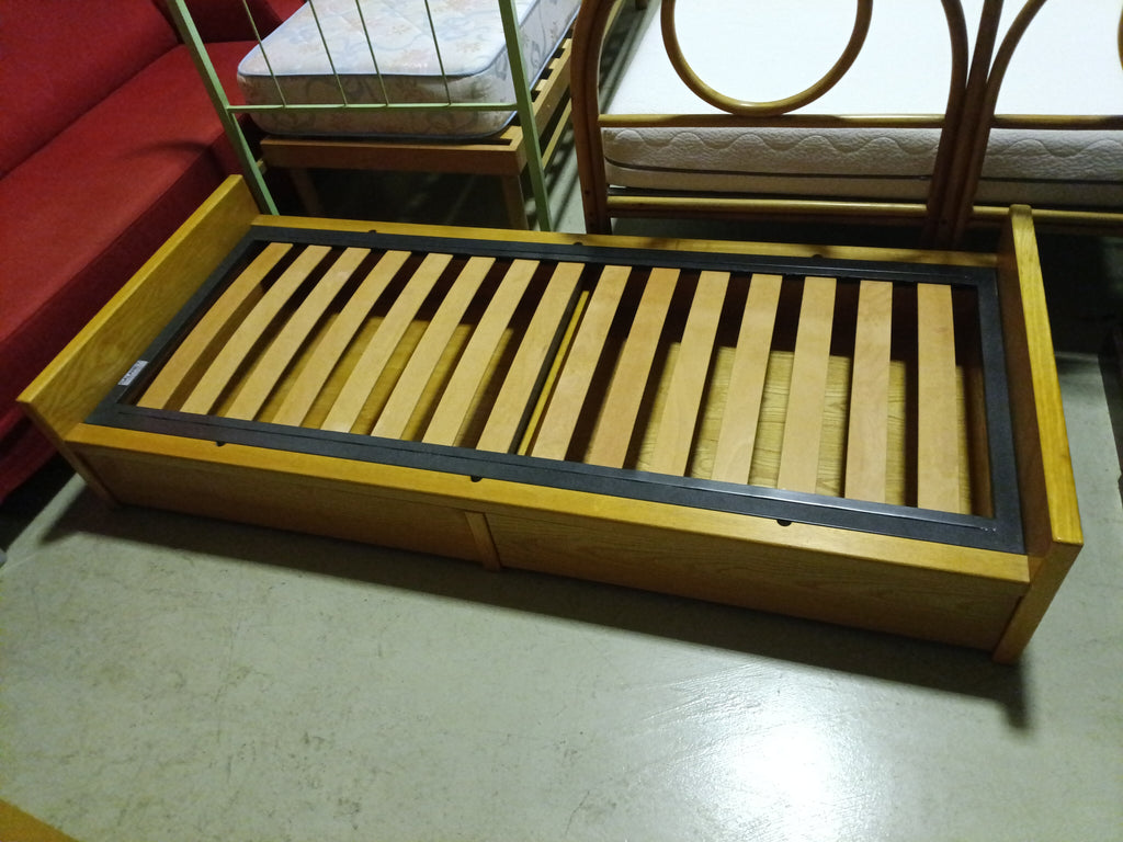 Giroletto Struttura Legno Lxpxh 200x88x38 Con Rete Doghe Singola