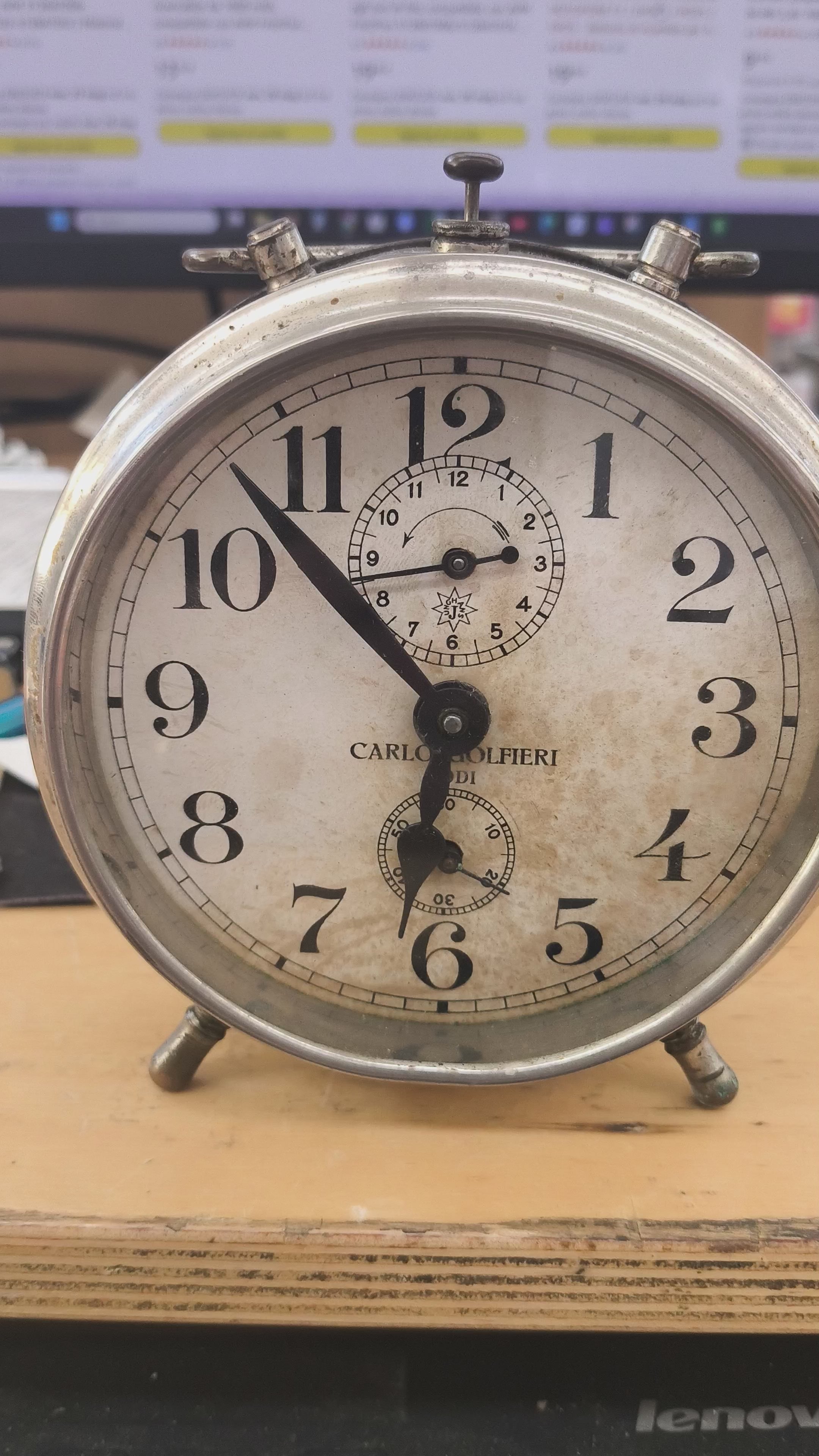 Antica Sveglia A Ripetizione "junghans" Per Carlo Golfieri - Lodi (anni '20/'30)