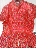 Camicia Cinese In Seta Rossa S
