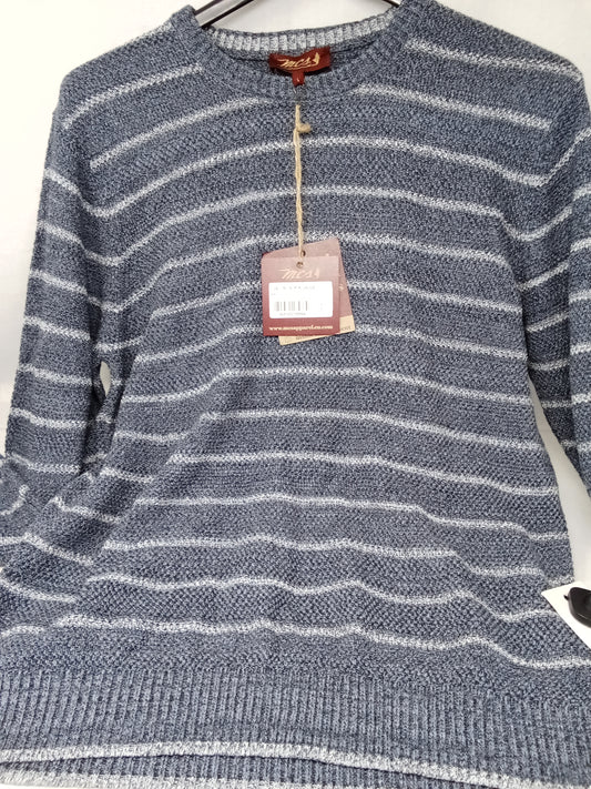 Mcs Maglione Righe Grigio Bco  Righe L Nuovo