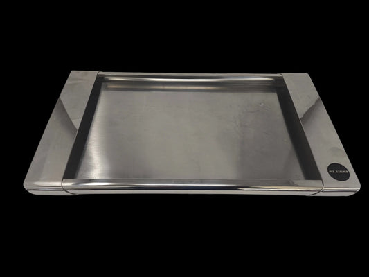 Alessi Vassoio In Acciaio Silvio Coppola Anni 70 Misure 37,5x22 Cm
