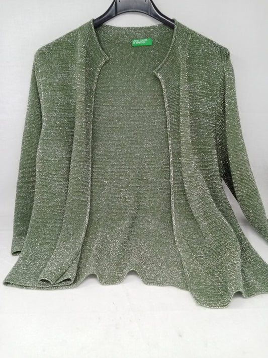 Bnenetton Cardigan Verde S/m