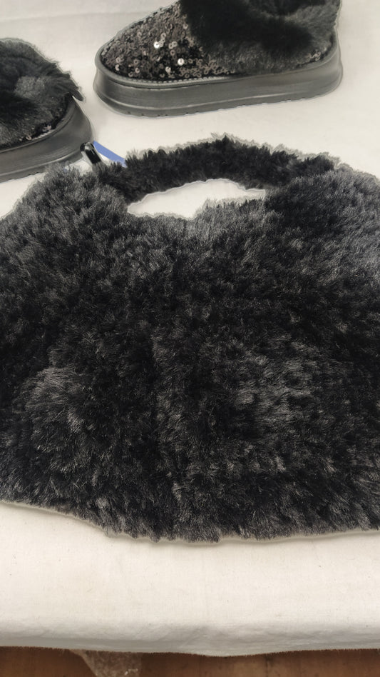 Handmade Borsa A Spalla Pelo Nera