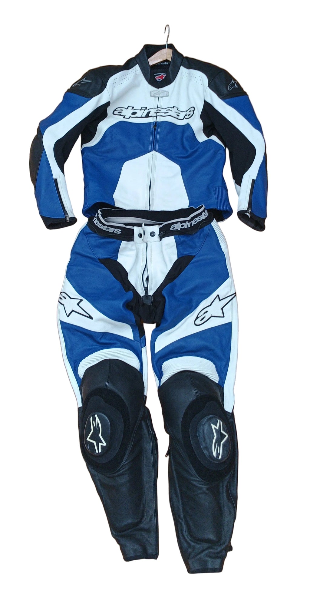 Alpinestars Completo Moto Giacca + Pantaloni Bianco/blu/nero