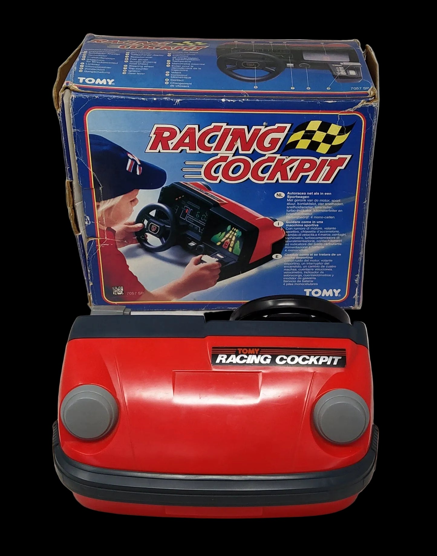 Tomy Racing Cockpit Gioco Elettronico Anni '80 Con Scatola Funzionante