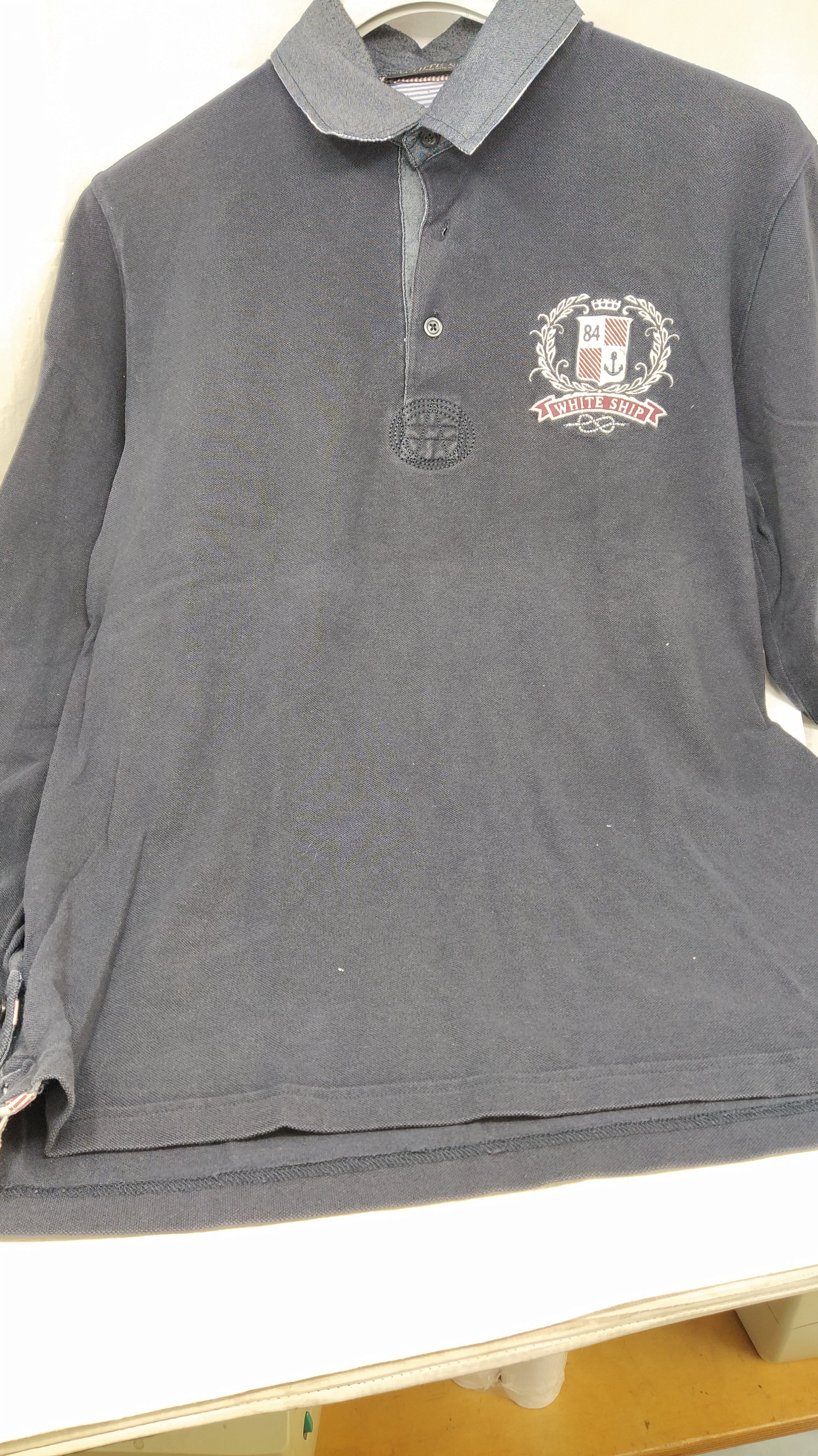 White Ship Polo Blu U L