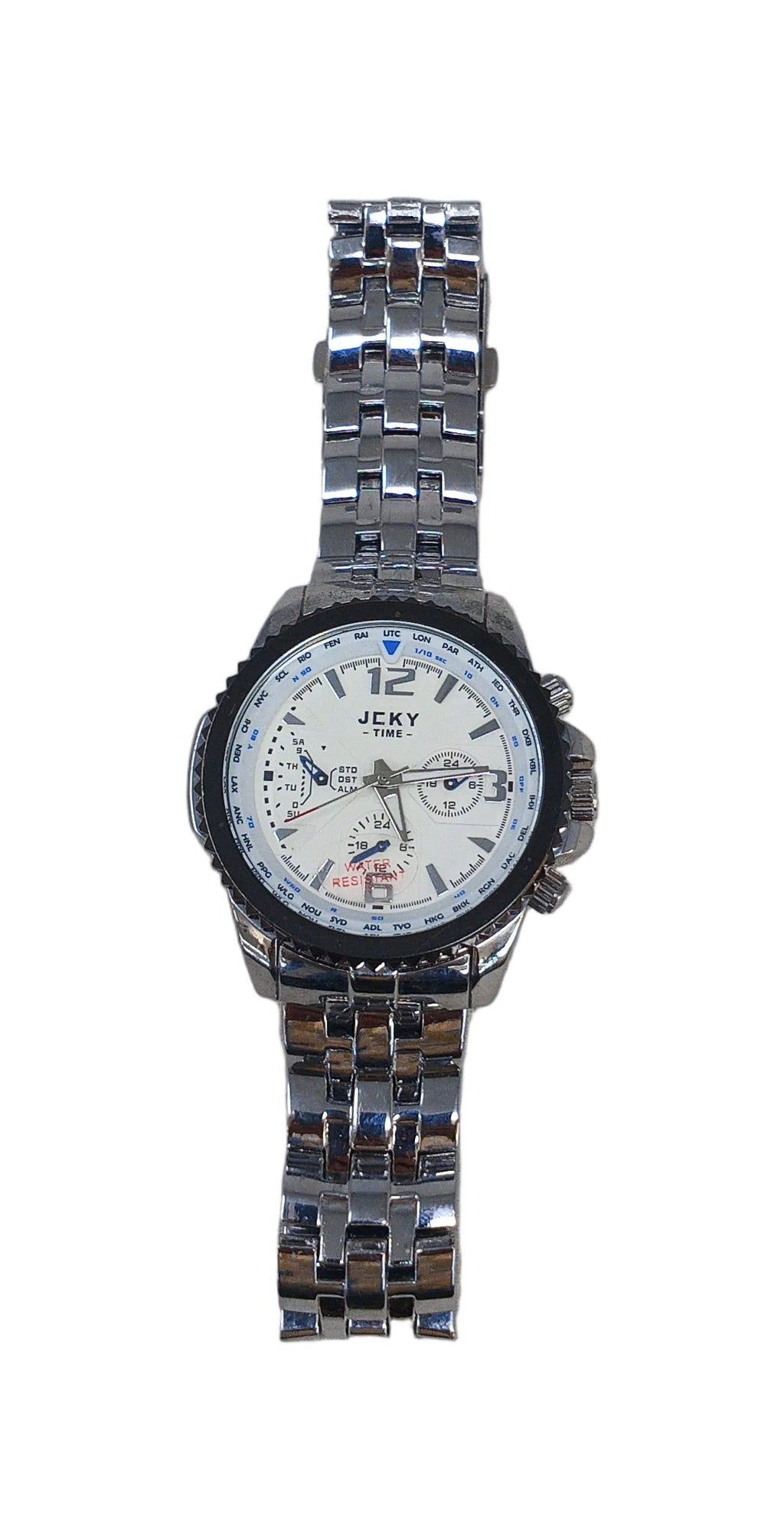 Jcky Time Orologio Automatico Cinturino Acciaio Quadrante Bianco