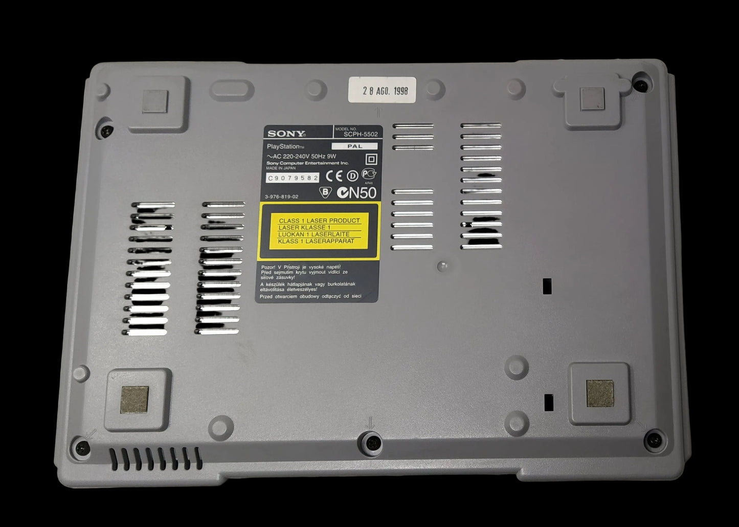 Sony Ps1 Modello Scph-5502 Modificata + 1 Joystick + Memory Card + Cavi + Scatola + Disco Demo + 1 Joystick Compatibile