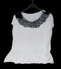 Maglia Raso Bca Nero Ricamo L