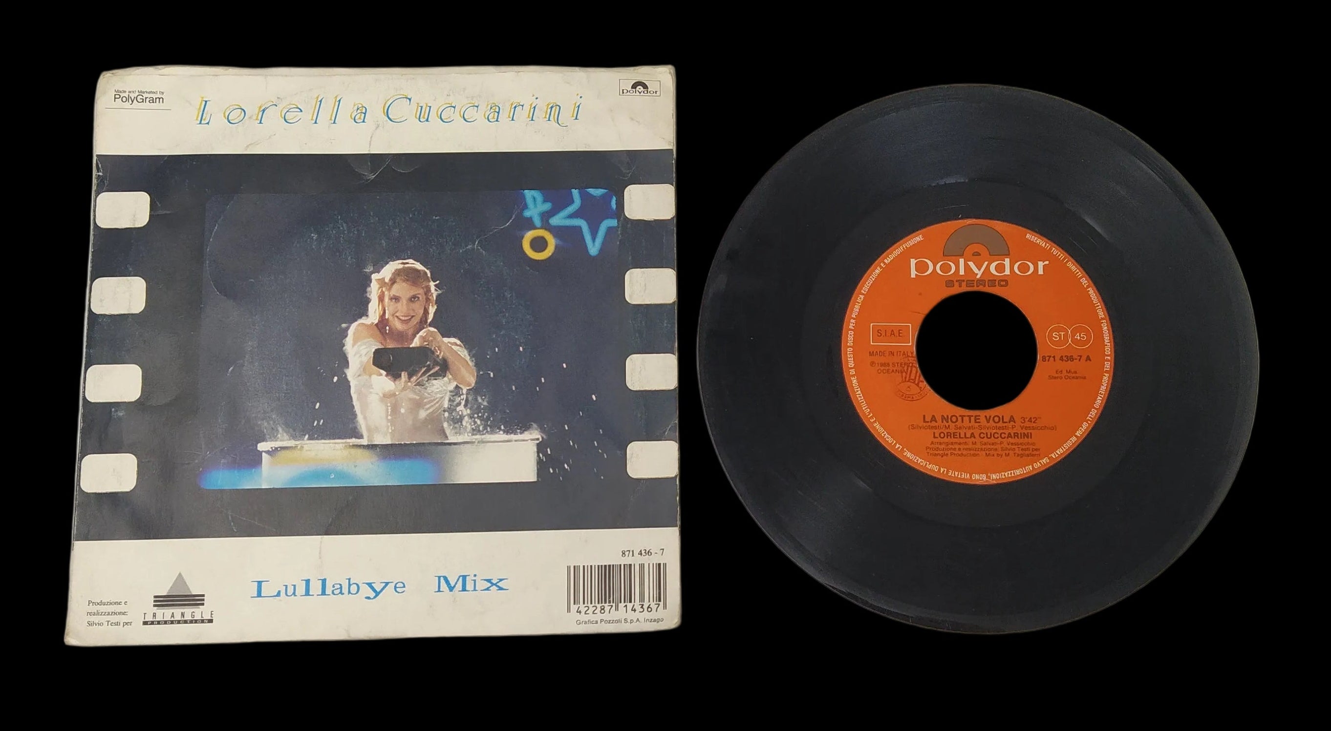 45 Giri Lorella Cuccarini ‎– La Notte Vola