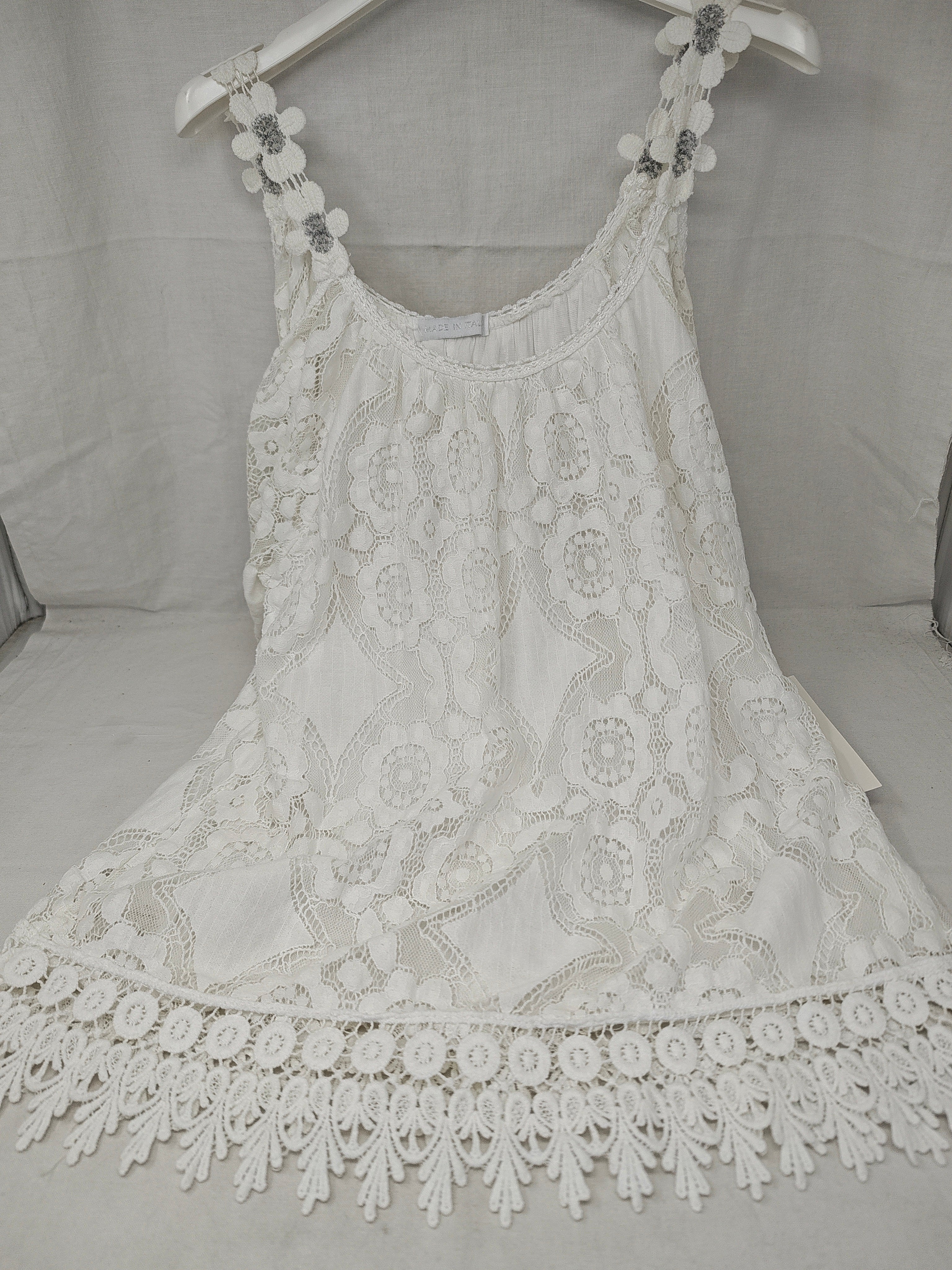 Made In Italy Maglia Pizzo Bca Tu