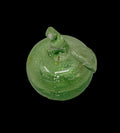 Fermacarte Vetro Murano Mela Verde Macchie Argento H 8cm