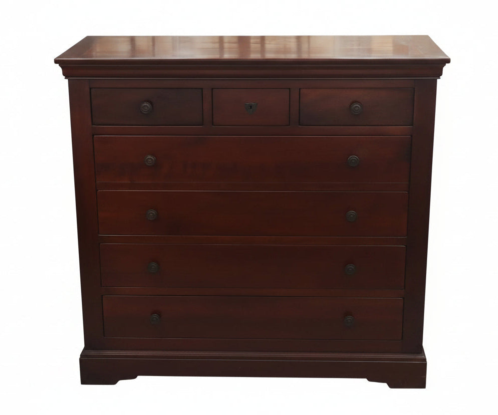 Cassettiera Legno 7 Cassetti 125x52x120