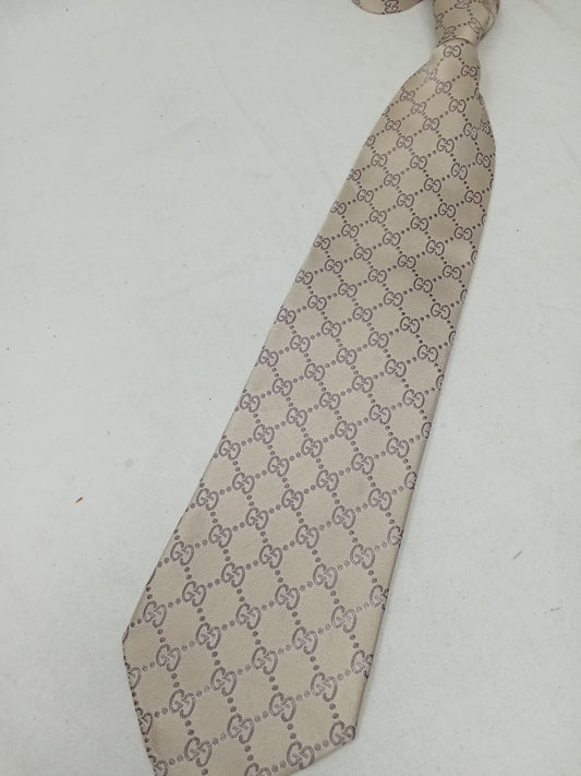 Gucci Cravatta In Seta Con Logo  Gg
