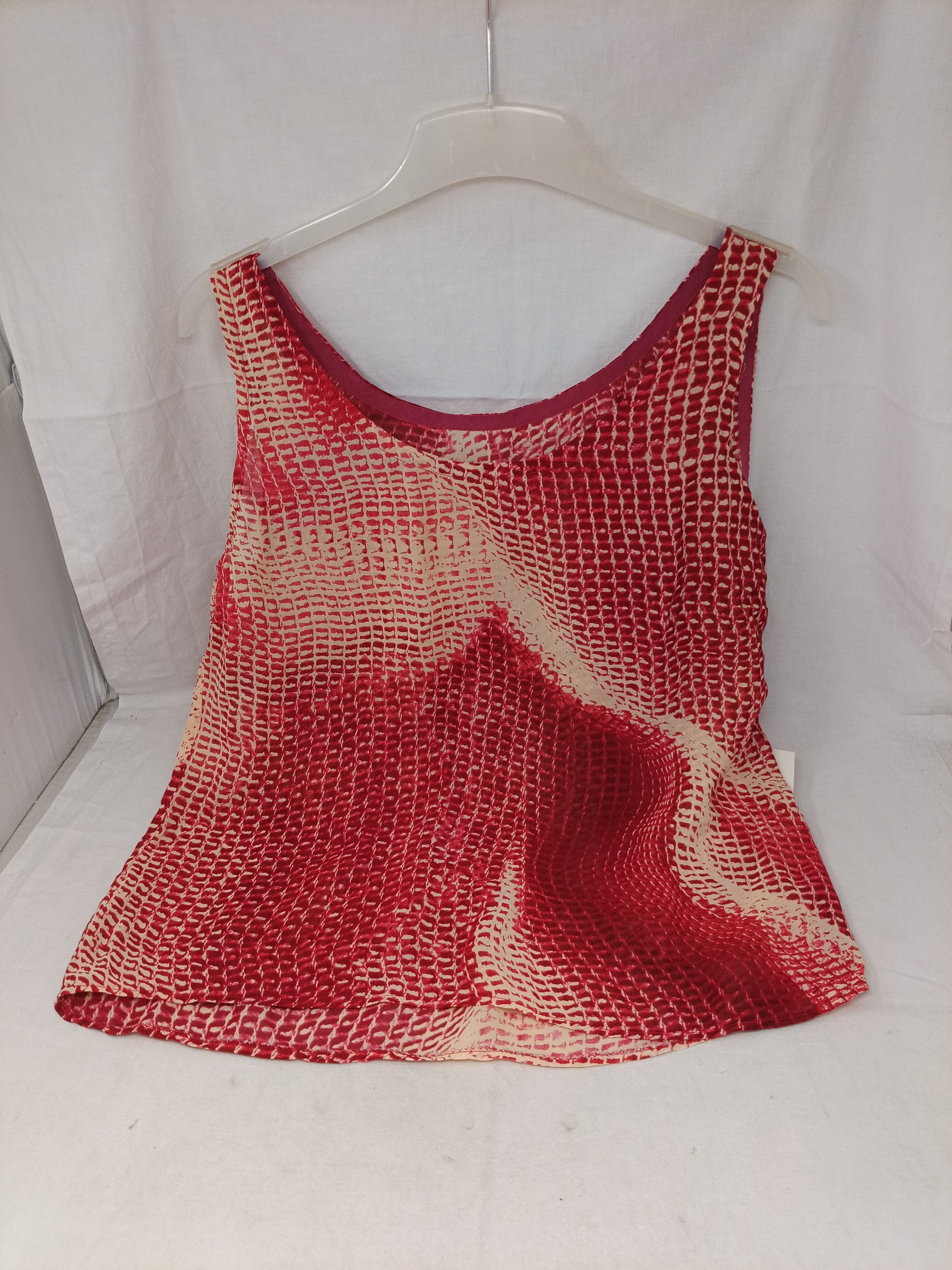 Canotta In Seta Rossa Beige 42