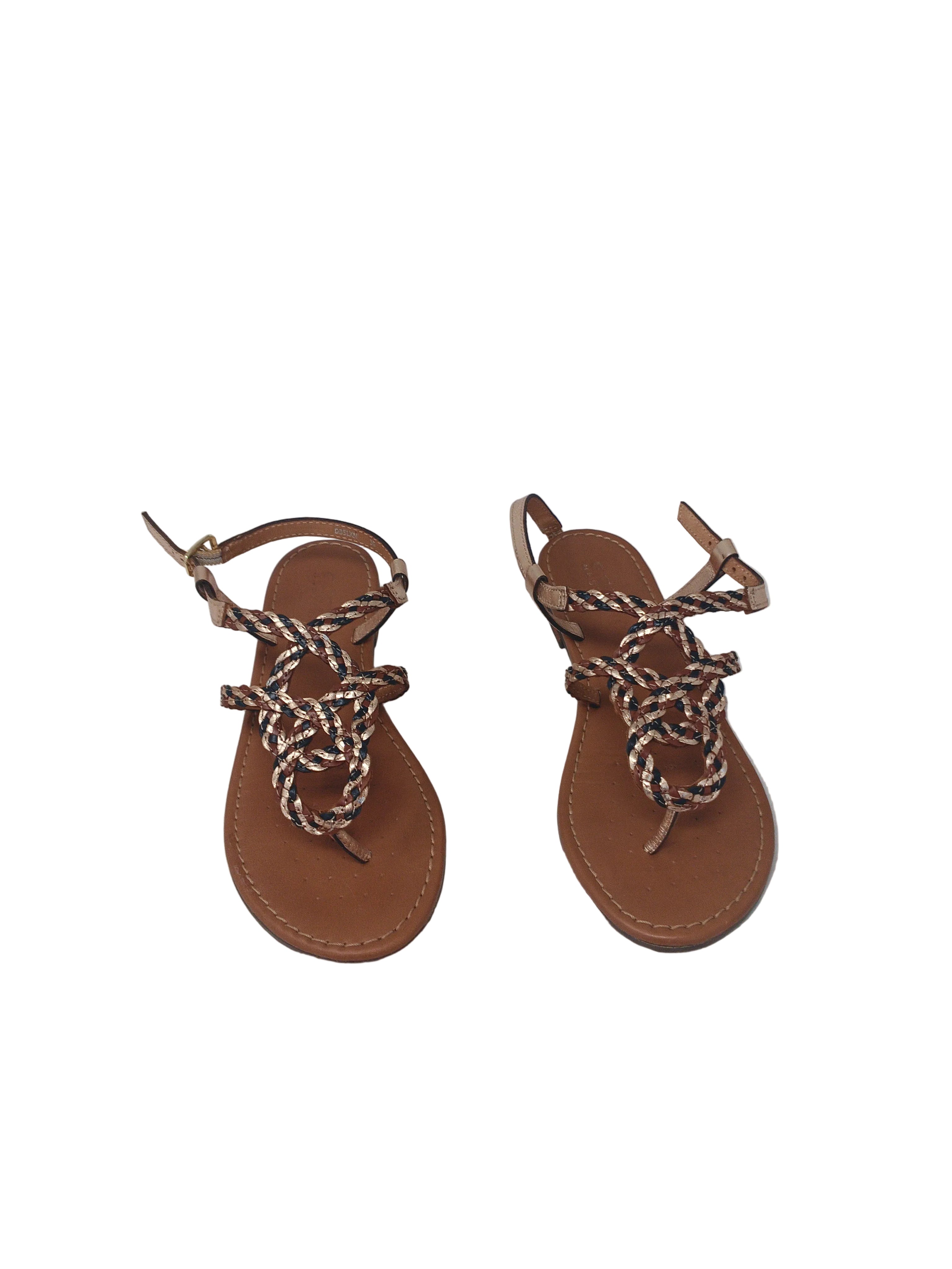 Geox Sandalo Intreccia Bronzo 36