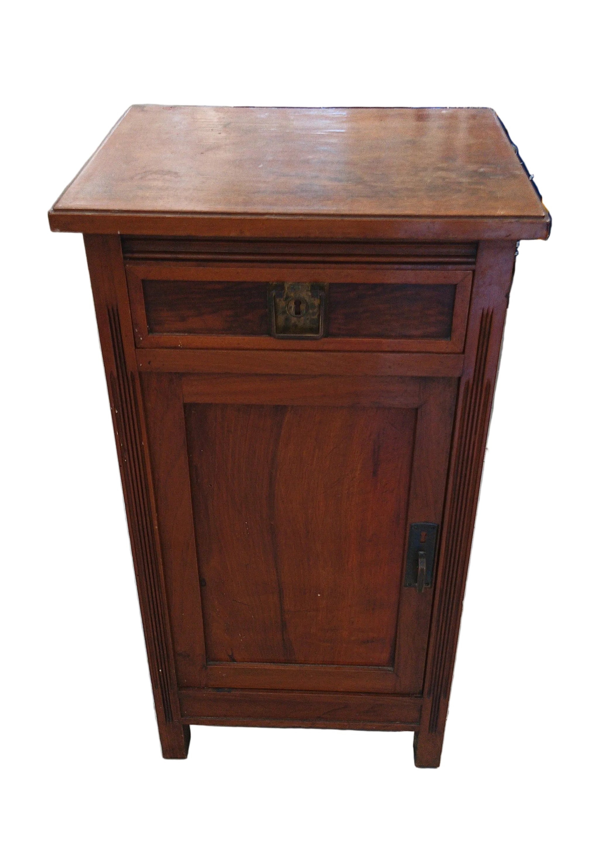 Comodino Legno 1 Cassetto + 1 Antina 44x37x82