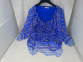 Made In Italy Camiia Tulle Blu Bco L