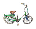 _bicicletta Tipo Graziella Verde Pieghevole Un Po Da Sistemare