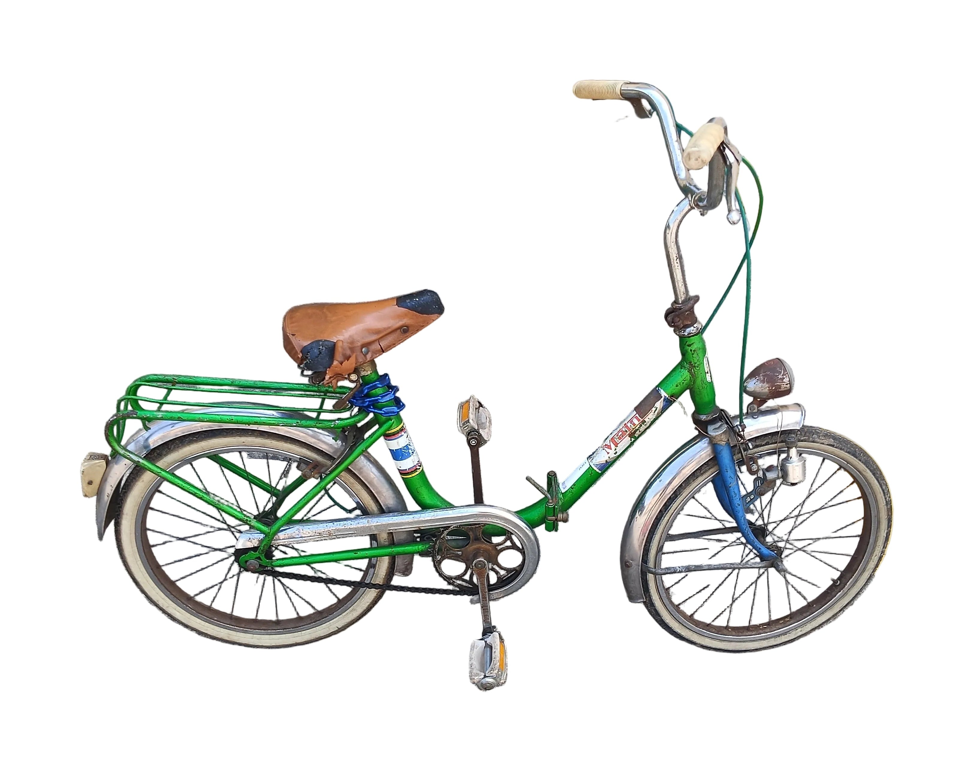 _bicicletta Tipo Graziella Verde Pieghevole Un Po Da Sistemare