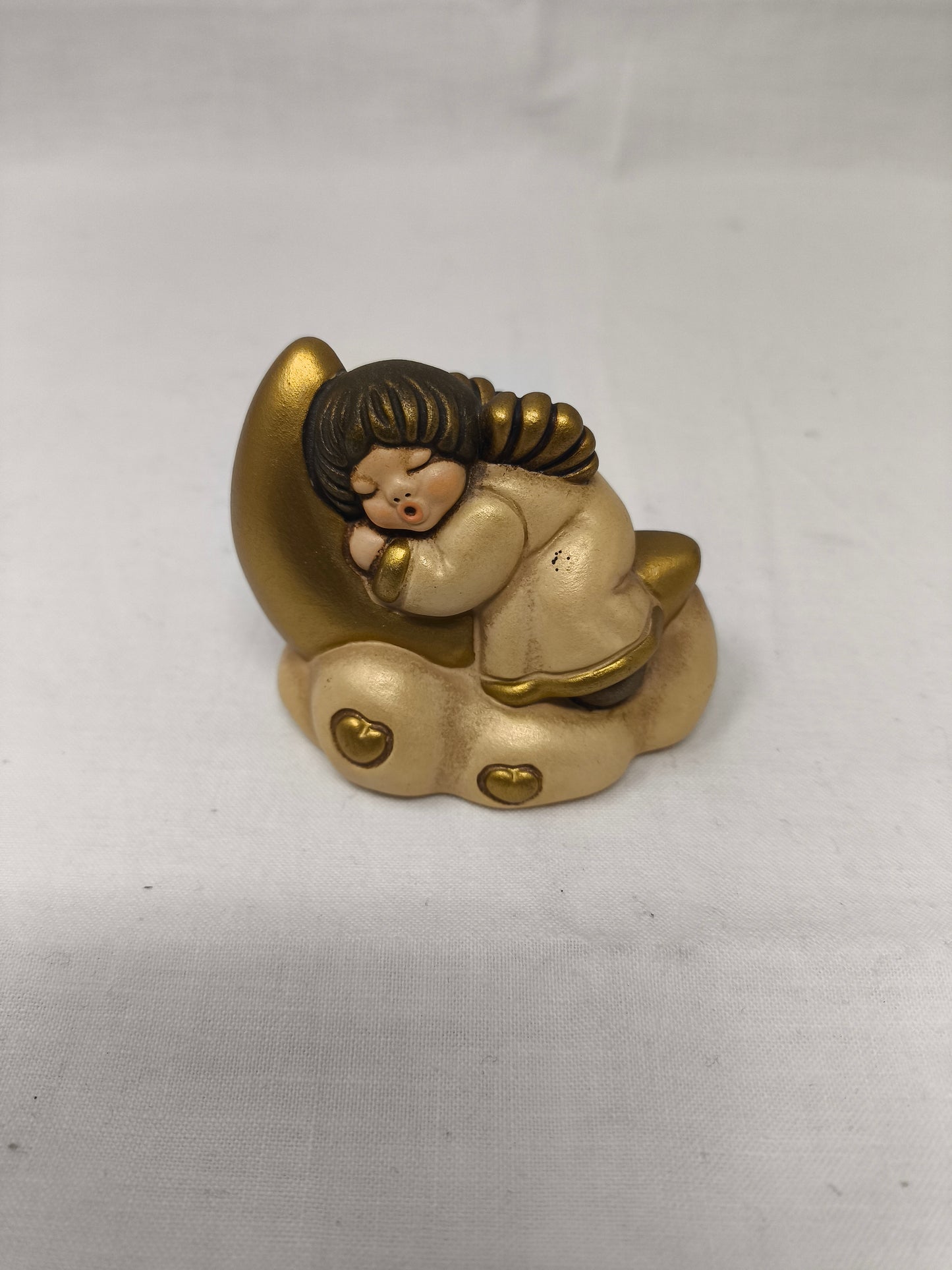 Thun Angioletto Sulla Nuvola Con Luna D'oro H.7cm