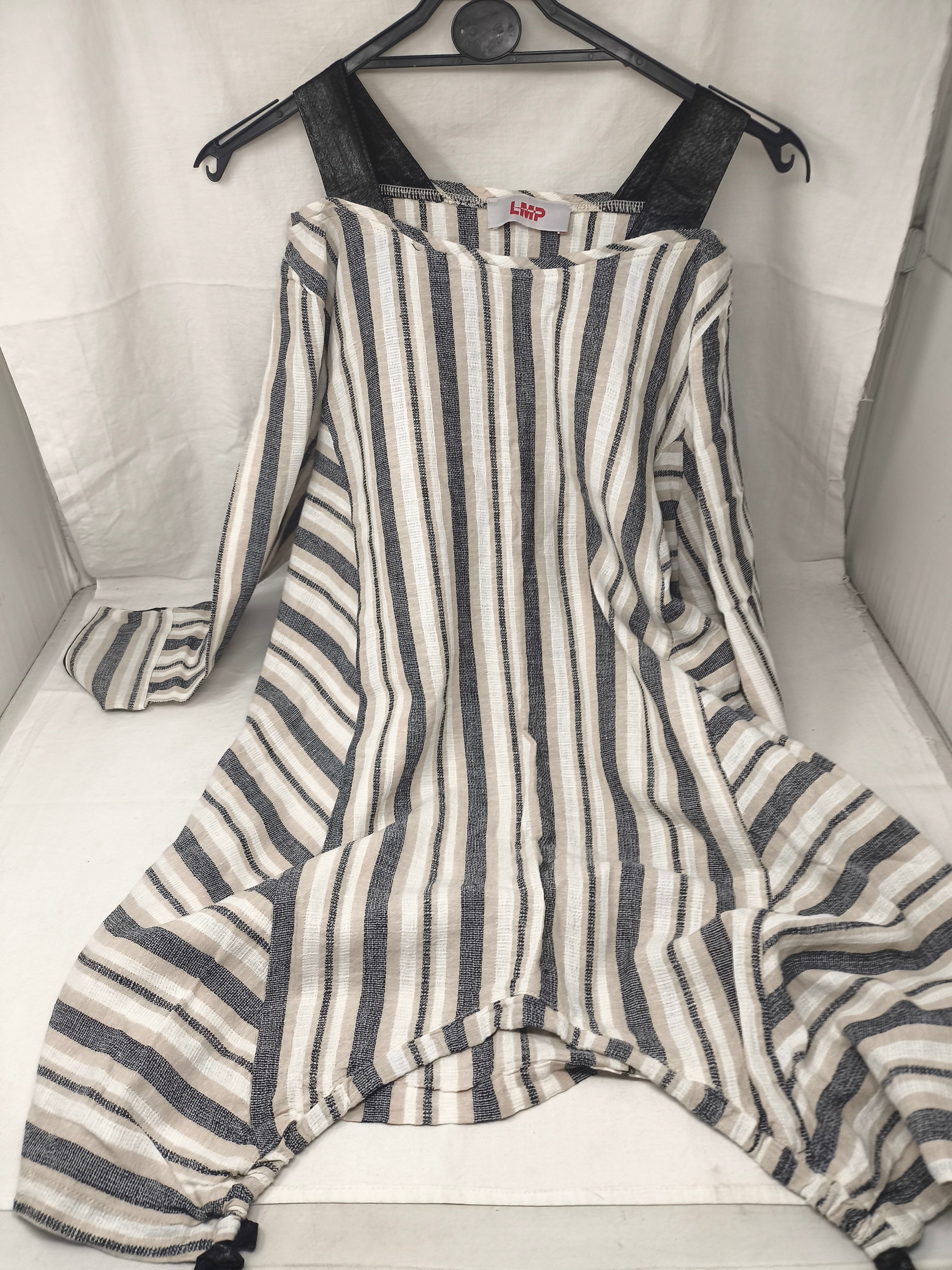 Lmp Camicia Righe Beige Nero Tu