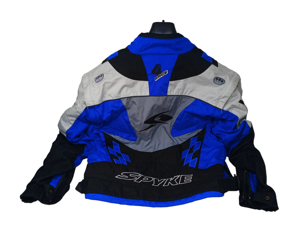 Spyke Race 4 Giacca Moto Nero/blu/grigio Xl Con Appendino