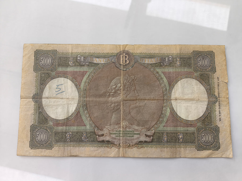 Banconota 5.000 Lire "repubbliche Marinare" (regine Del Mare) - 1961 Carli/ripa