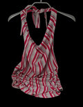 Rinascimento Abitino Righe Fucsia Argento Xl