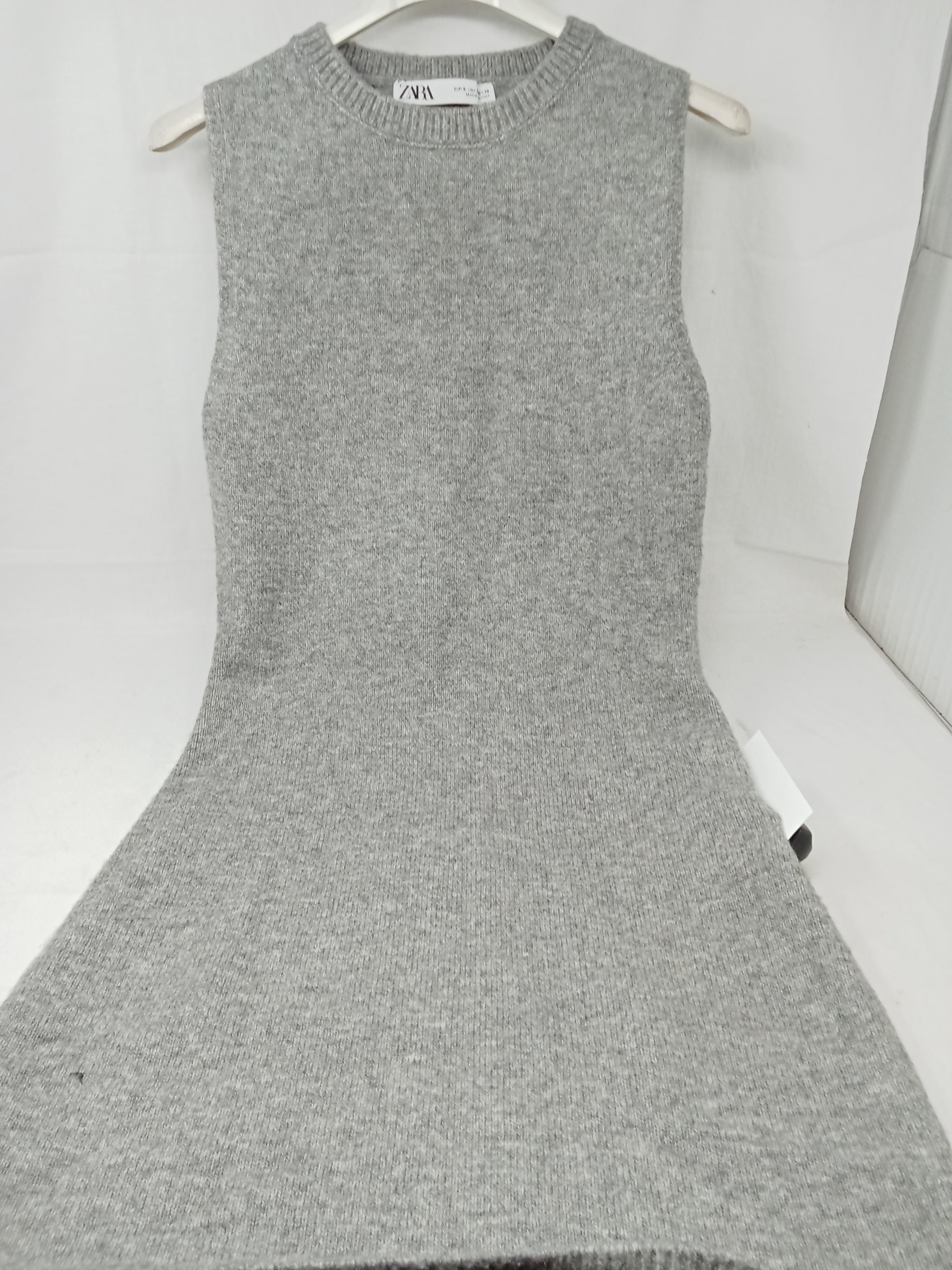 Zara Abito In Maglia Grigio S