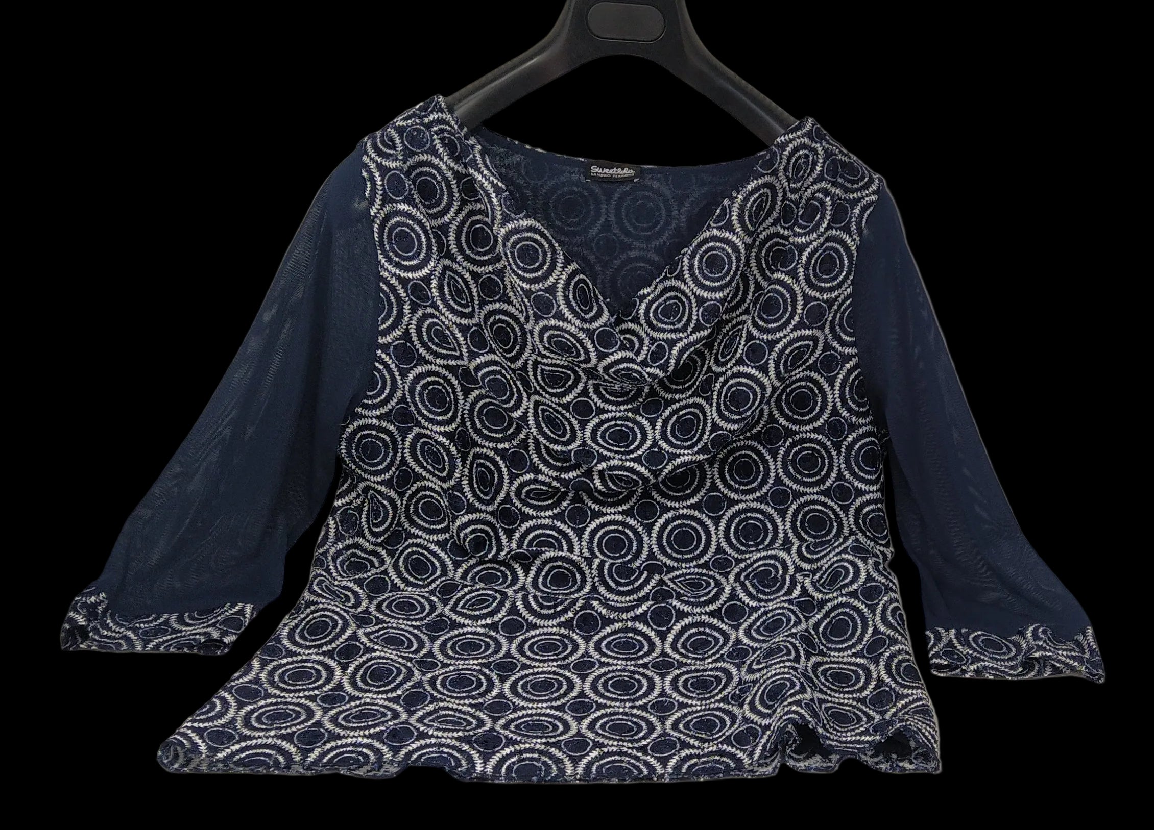 Sweetlala Maglia Tulle Blu Bco Xl