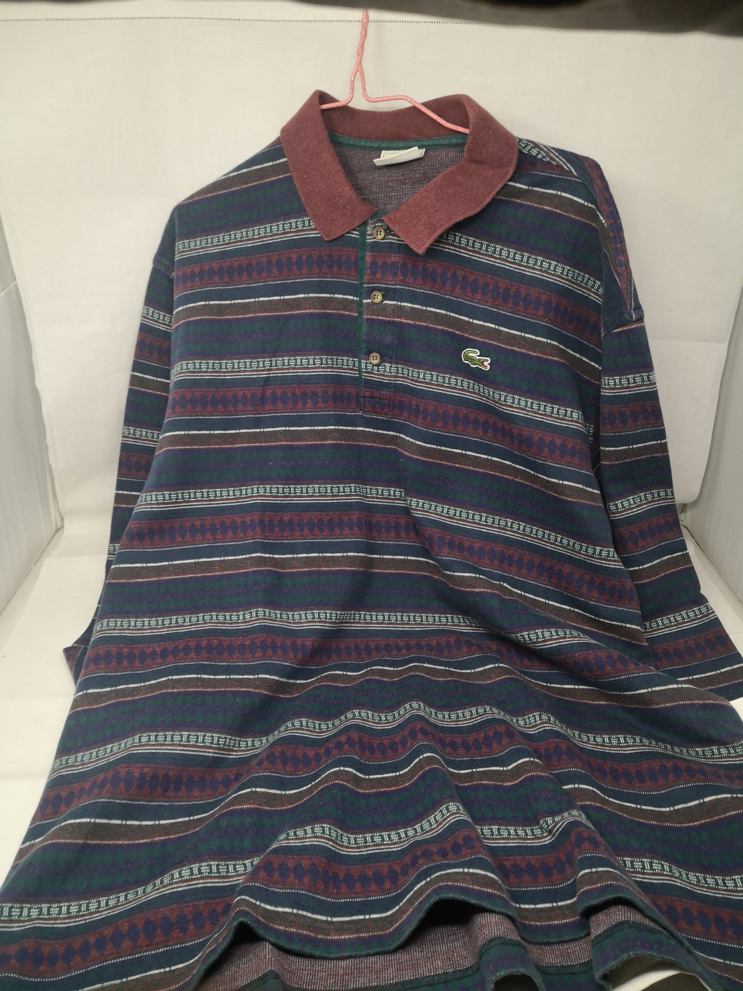 Lacoste Polo Verde Bordeaux Xl