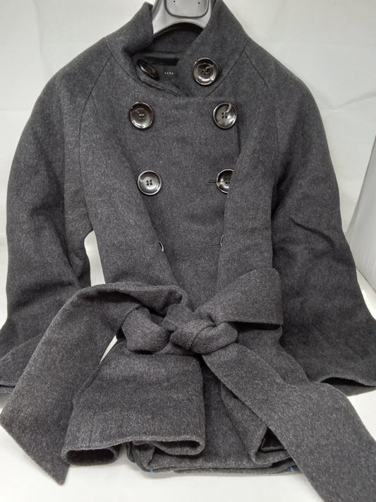 Zara Cappotto Grigio Scuro M