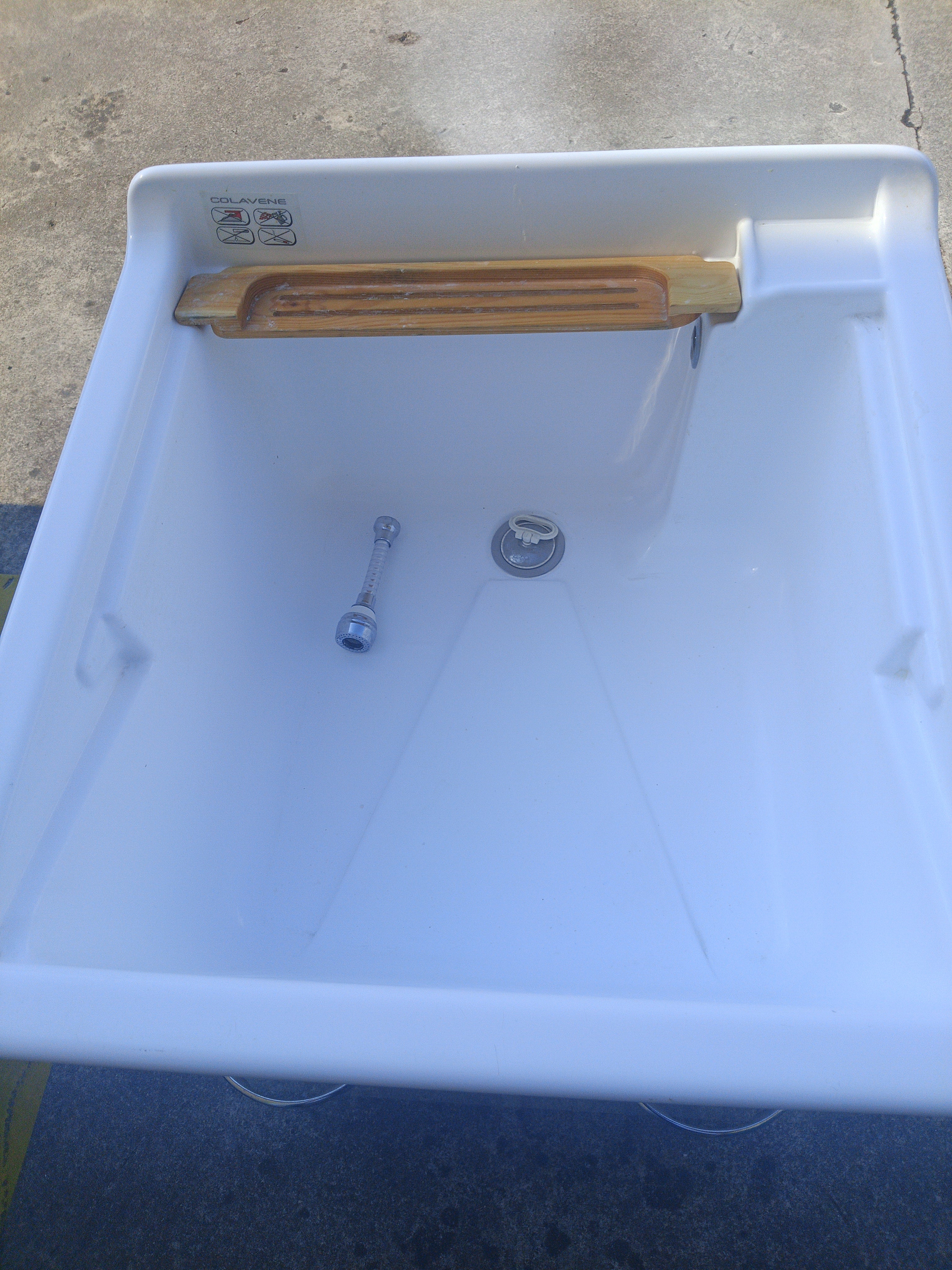 Mobile Lavatoio In Resina Con Piccola Asse Lxpxh 60x60x85 (tappo E Rompi Getto In Cella Nr.39)