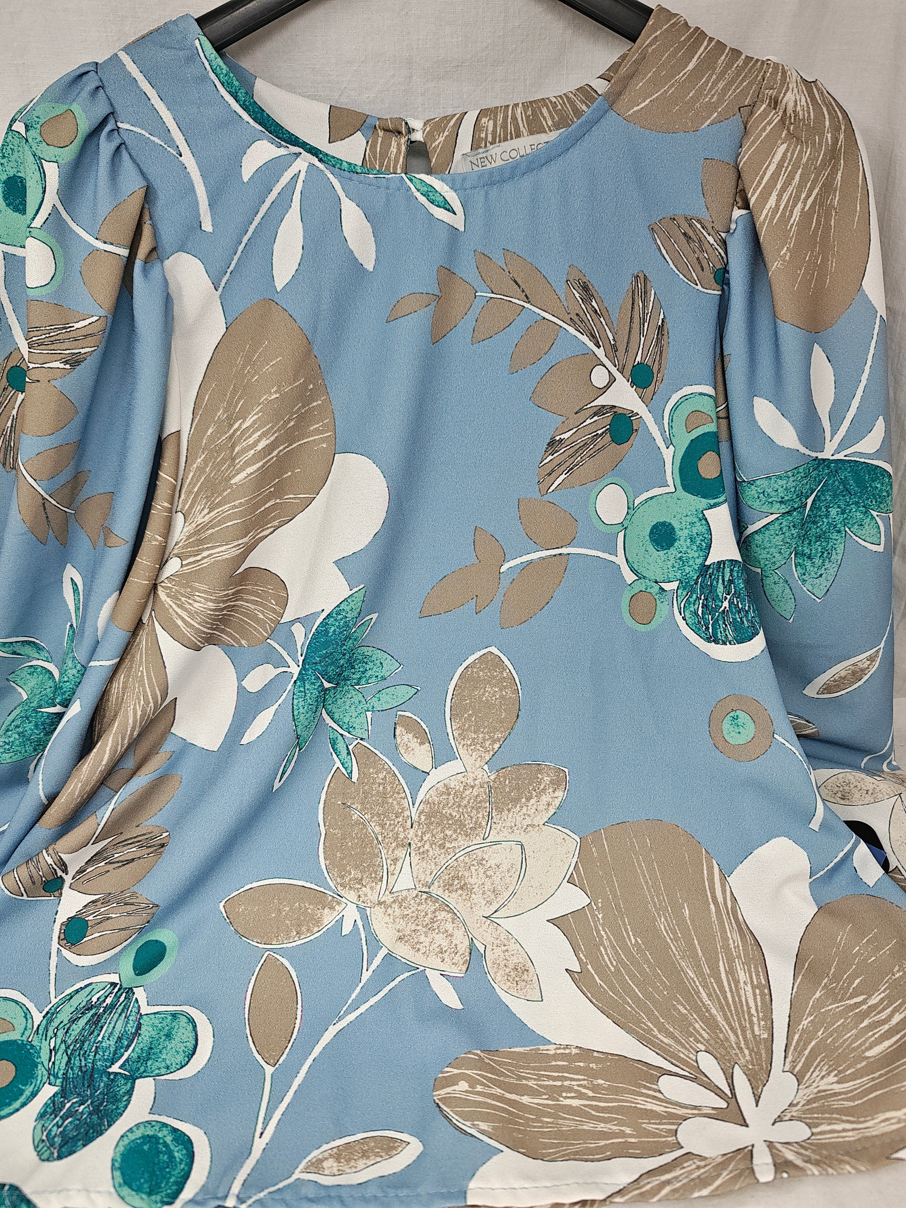 New Collection Camicia Azzurra Beige M/l