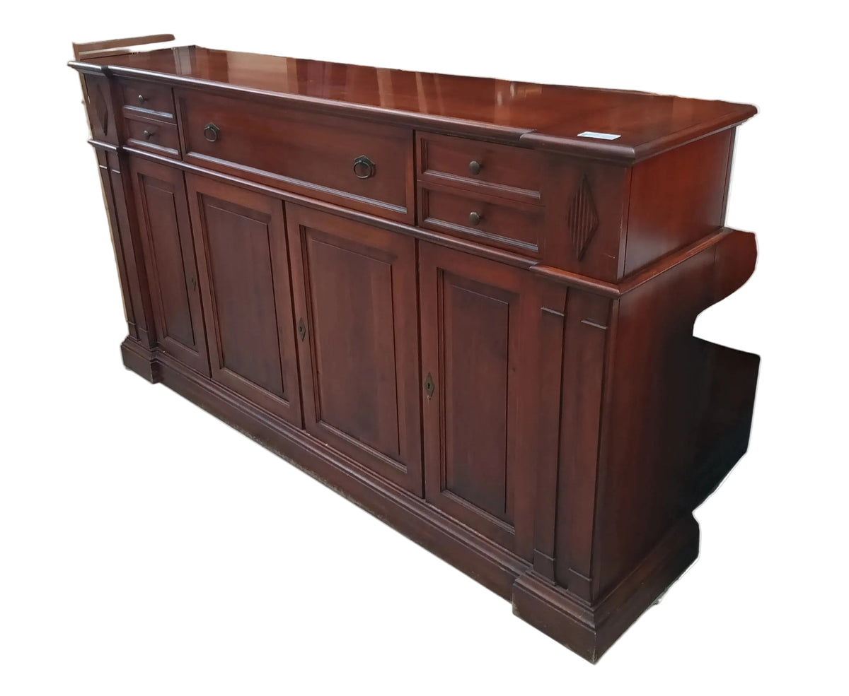Imponente Mobile Legno 5 Cassetti + 4 Antine Lxpxh 225x50x120 (chiavi Cella 128)