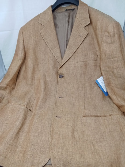 Giacca In Lino 100% Beige 54