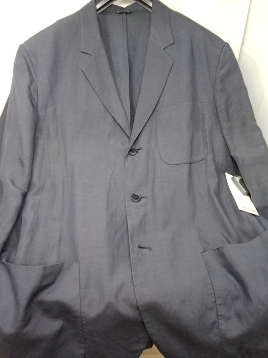Made In Italy Giacca Misto Lino Blu 54