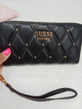 Guess Portafoglio Trapuntata Nera Donna