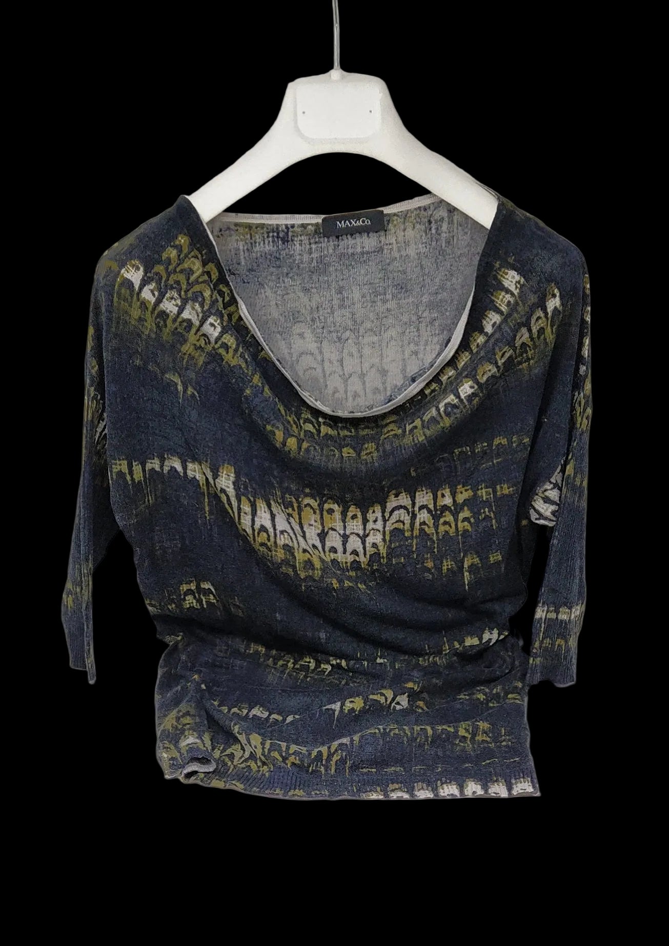 Max&co Maglione Blu Senape 46