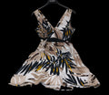 Madrilena Abito Con Fantasia Beige Nero Bca 44