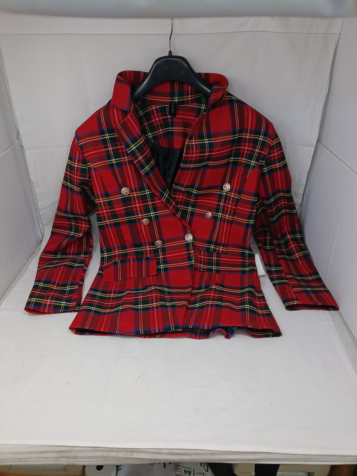 New Collection Giacca Scozzese Rosso Verde M