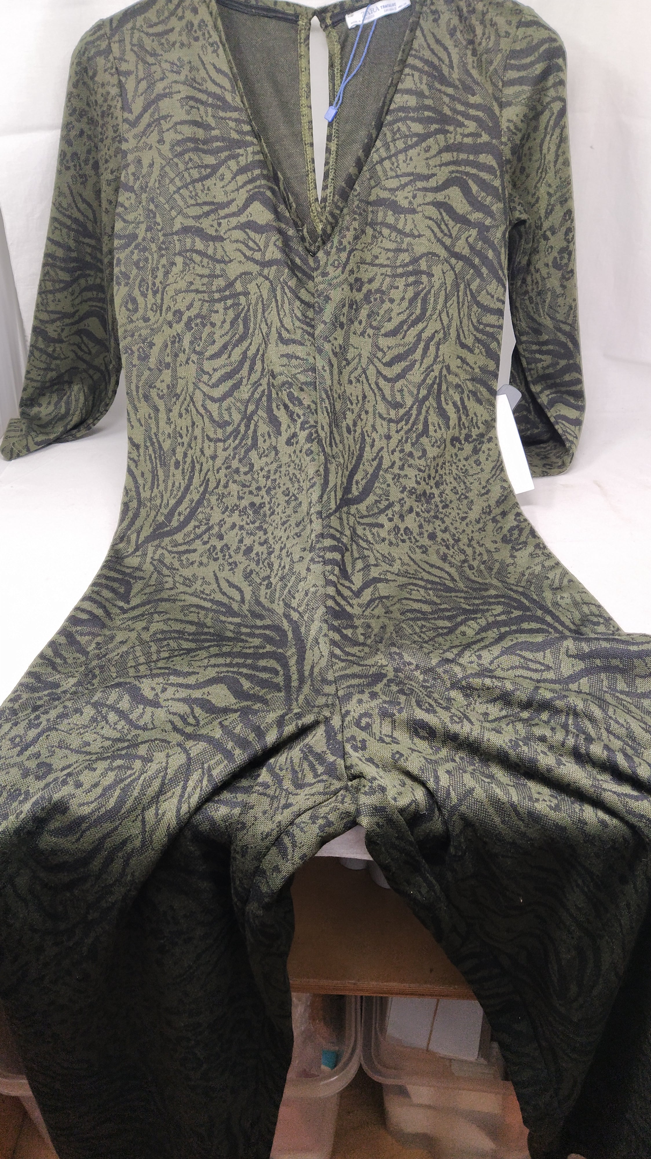 Zara Tutina Verde Tigrata S Nuovo