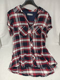 Camicia Scozzese Blu Rosso Bco L