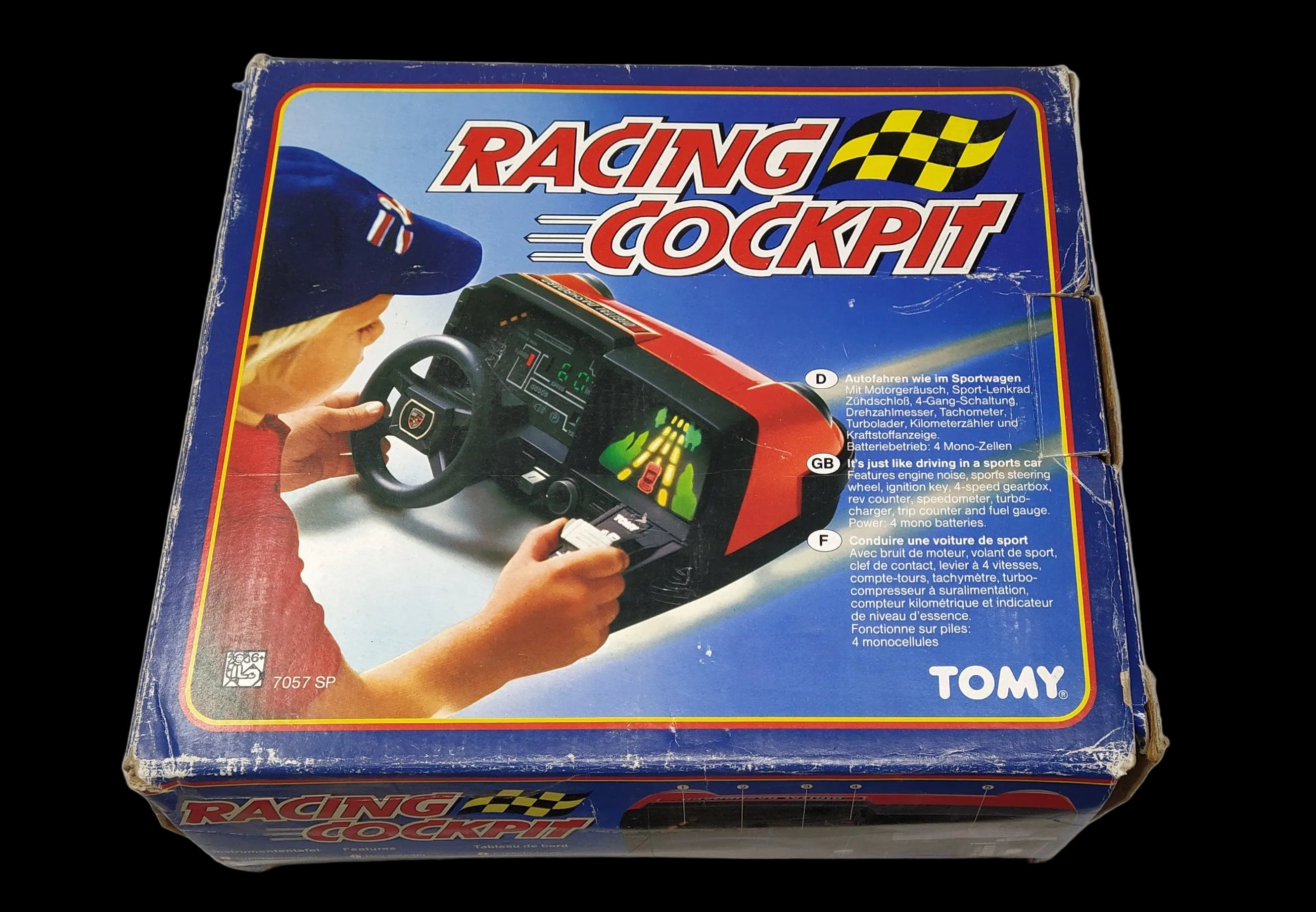 _tomy Racing Cockpit Gioco Elettronico Anni '80 Con Scatola Funzionante