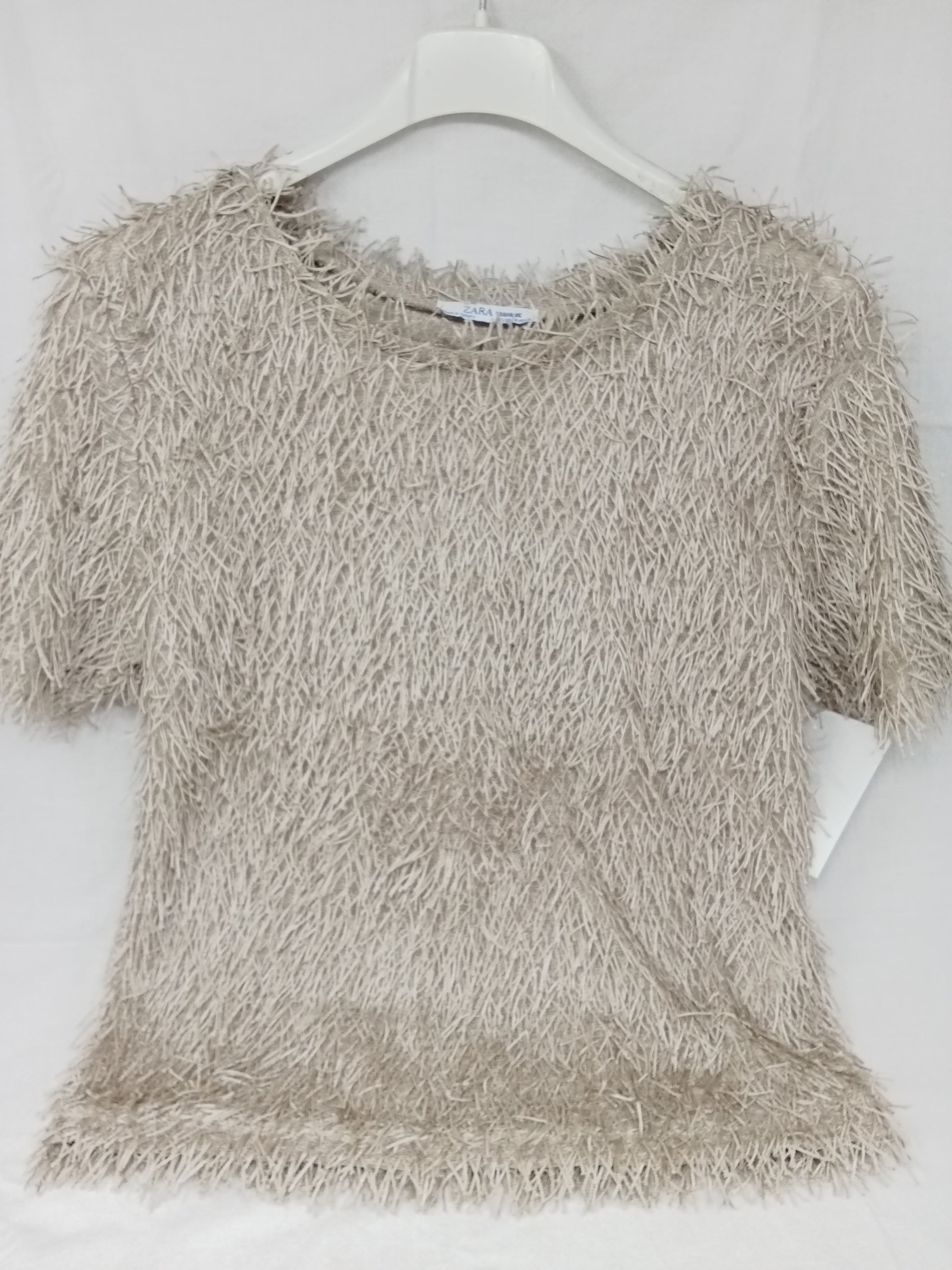 Zara Maglietta Frangr Beige M